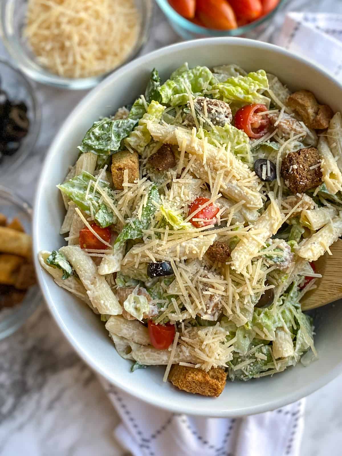 Chicken Caesar Pasta Salad 