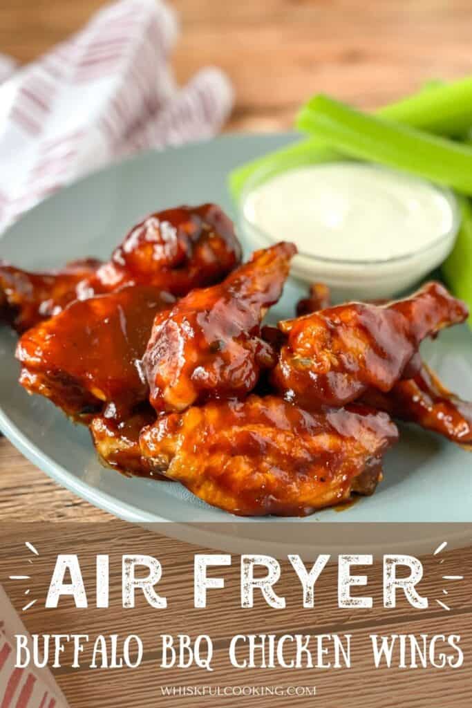 Air Fryer Buffalo BBQ Chicken Wings Pin