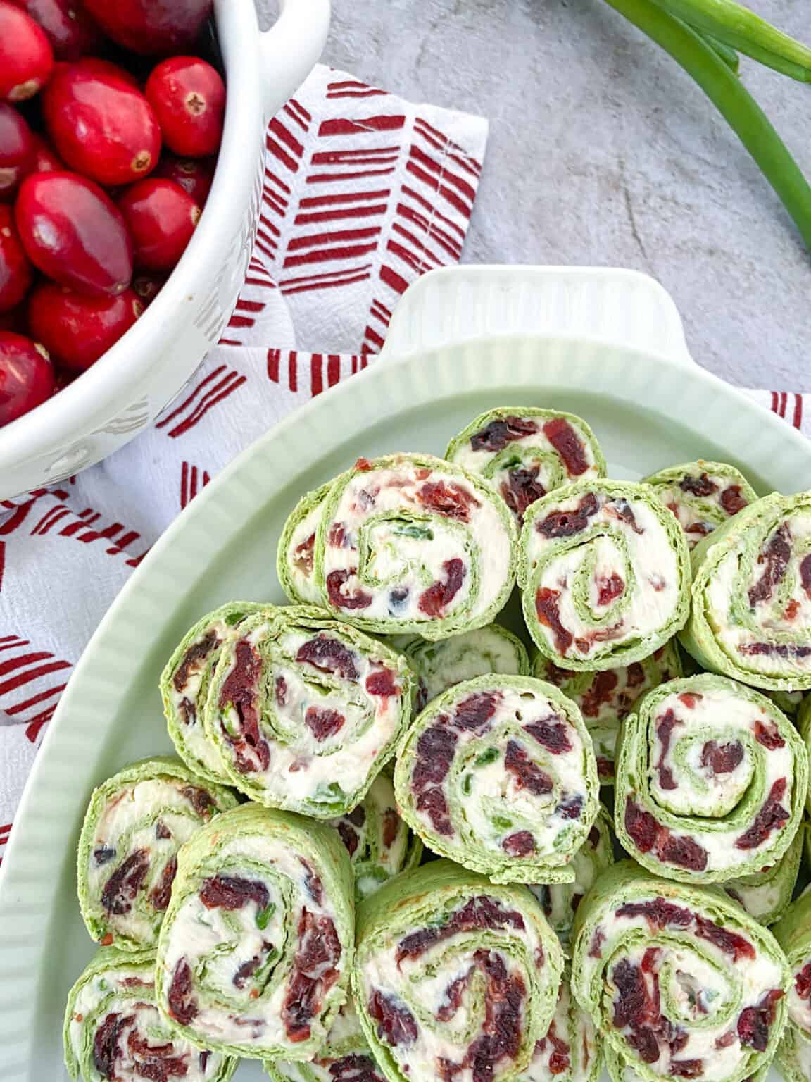 Cranberry Feta Pinwheels with Cream Cheese Whiskful Cooking